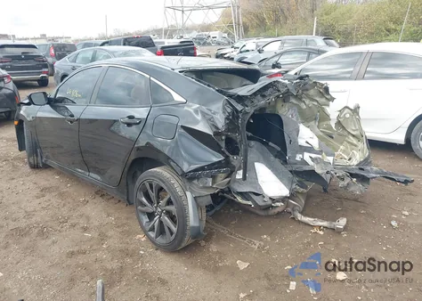 2020 Honda Civic Sport из США, поврежденный, VIN 2HGFC2F87LH557015